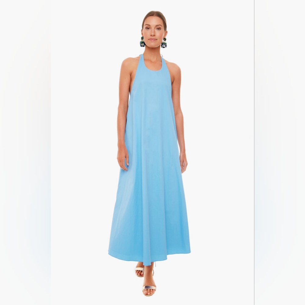 Tuckernuck Pomander Place Breakers Blue Lyle Halter Dress Size MEDIUM